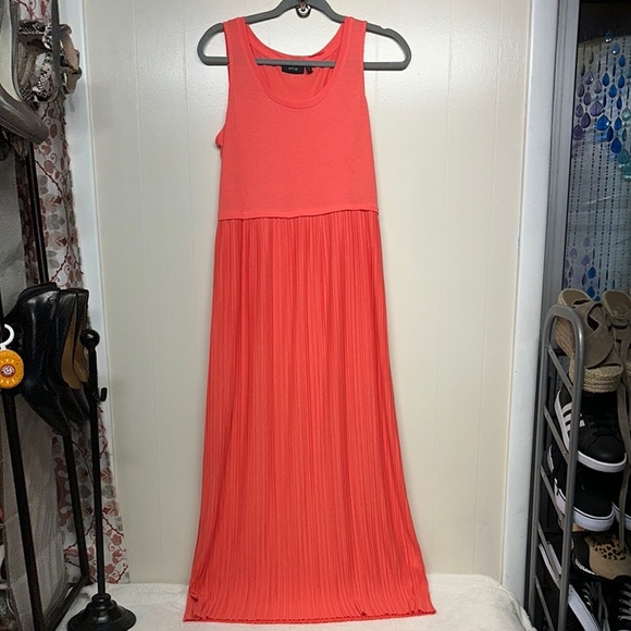 Apt. 9 Coral Sleeveless Pleated Maxi Sundress - Picture 1 of 10